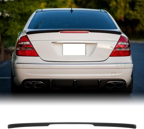 Trunk Spoiler Compatible with 2003-2009 Mercedes-Benz W211 E Class, ABS Matte Black AMG Style Rear Trunk Tail Lid Racing Spoiler Wing in Saudi Arabia