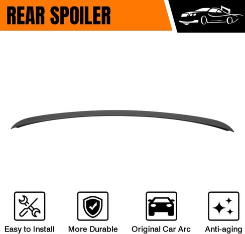 Trunk Spoiler Compatible with 2003-2009 Mercedes-Benz W211 E Class, ABS Matte Black AMG Style Rear Trunk Tail Lid Racing Spoiler Wing in Saudi Arabia
