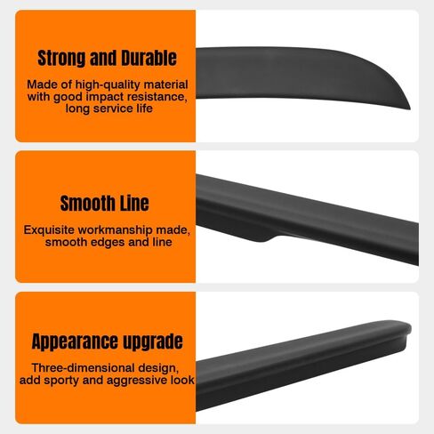 Trunk Spoiler Compatible with 2003-2009 Mercedes-Benz W211 E Class, ABS Matte Black AMG Style Rear Trunk Tail Lid Racing Spoiler Wing in Saudi Arabia