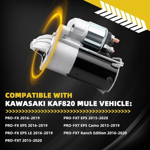 Starter Motor 21163-0751 متوافق مع Kawasaki KAF820 Mule Pro-FX 2016-2019 Pro-FXT 2015-2020 Pro-FXR 2020 استبدال 211630751 435-517 1400-0144 in Saudi Arabia
