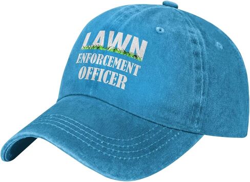 Lawn Enforcement Officer Baseball Cap Cotton Cowboy Hat Fashionable for Man Woman Adjustable Black in Saudi Arabia