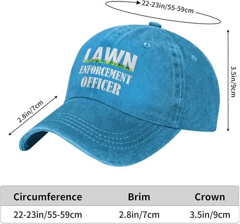 Lawn Enforcement Officer Baseball Cap Cotton Cowboy Hat Fashionable for Man Woman Adjustable Black in Saudi Arabia