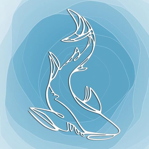 Xedatric Shark Metal Wall Decor – Striking Nautical Wall Sculpture for Bathroom, Room & Home – Durable Marine Animal Art, Rust-Resistant Coastal Decor & Unique Gift Idea in Kuwait