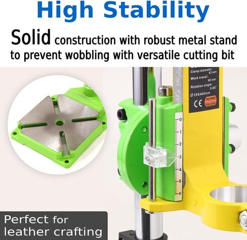 Drill Press Stand for Drill & Mini Bench Clamp Flat Table, Japard Adjustable Drill Depth Up to 2.4", Spindle Collar Diameter 38mm-43mm, Attachable to Electric Drills in Kuwait