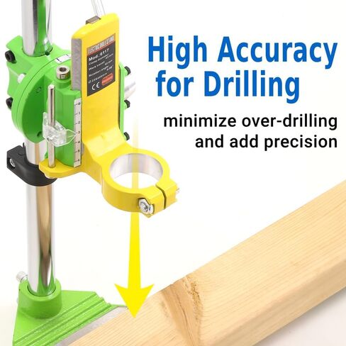 Drill Press Stand for Drill & Mini Bench Clamp Flat Table, Japard Adjustable Drill Depth Up to 2.4", Spindle Collar Diameter 38mm-43mm, Attachable to Electric Drills in Kuwait