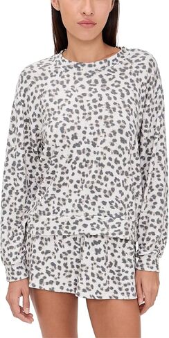 Z SUPPLY Women's Luxe Leopard Long Sleeve Top in Kuwait