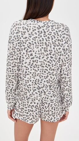 Z SUPPLY Women's Luxe Leopard Long Sleeve Top in Kuwait
