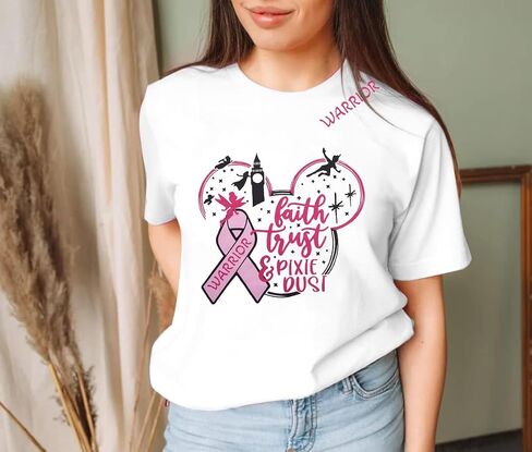 Breast Cancer Shirt for Women Breast Cancer Awareness Shirts Pink Ribbon Letter Tee Cancer Fighter Tops in Saudi Arabia