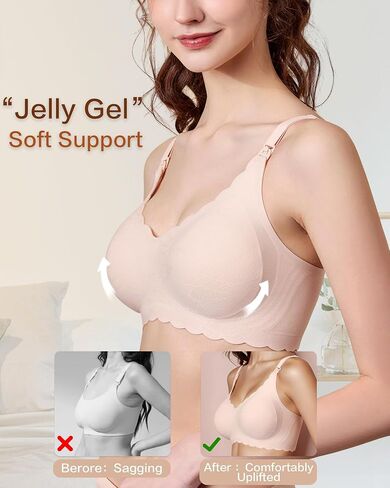 Maternity Bras for Pregnancy Nursing Bras for Breastfeeding Lace Nursing Bralette Full Coverage in Saudi Arabia