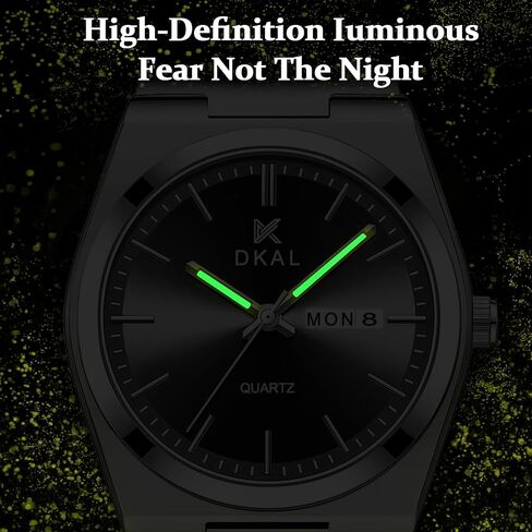 Watches for Men Business Dress Quartz Analog Luminous Hands Scratch-Resistant Water Resistant in Saudi Arabia