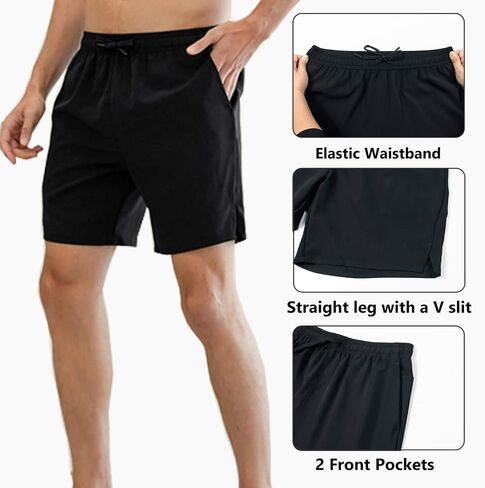 Men's Lightweight Hiking Shorts Quick Dry Sports Outdoor Casual Running Shorts with Pockets in Saudi Arabia