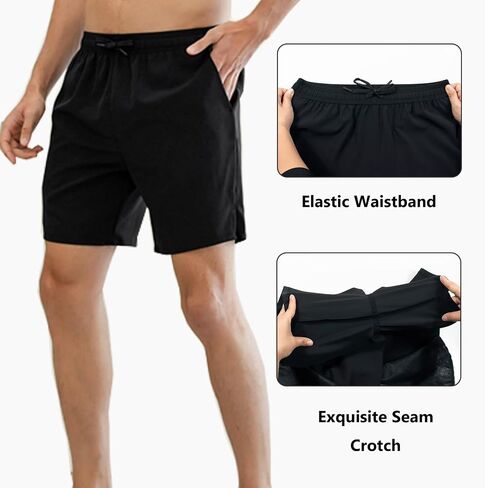 Men's Lightweight Hiking Shorts Quick Dry Sports Outdoor Casual Running Shorts with Pockets in Saudi Arabia