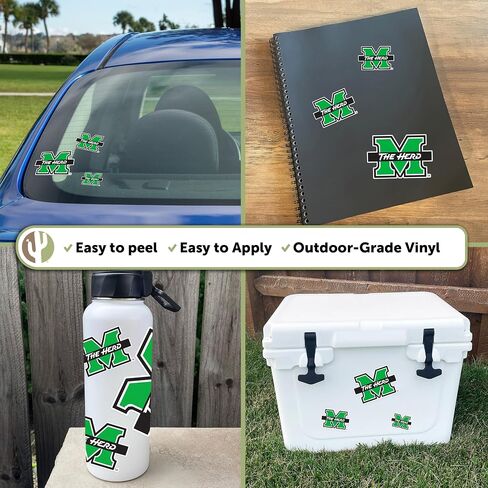 Desert Cactus Marshall University Stickers Thundering Herd MU Vinyl Decals Laptop Water Bottle Car Scrapbook T3 (Type 3-1) in Saudi Arabia
