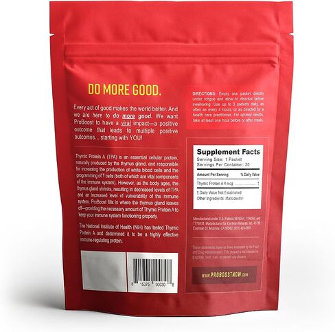 Thymic Protein A Powder Packets (4 McG TPA) – Immune System Support Supplement - All Natural, Non-GMO Formula - 30 Packets in Saudi Arabia