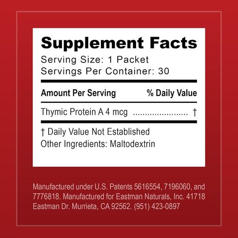 Thymic Protein A Powder Packets (4 McG TPA) – Immune System Support Supplement - All Natural, Non-GMO Formula - 30 Packets in Saudi Arabia
