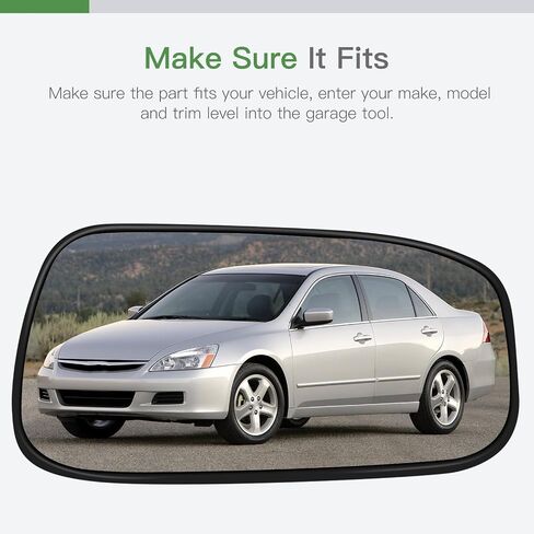 SCITOO Passenger Side Mirror Glass Compatible with 2003-2007 For HONDA ACCORD W/O HEATED US BUILT Chrome Convex Right Exterior Mirror Glass With Backing Plate RM27005-12PB in Saudi Arabia