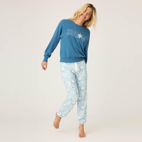 PJ Salvage womens You Had Me at Shalom Banded Pants in Saudi Arabia