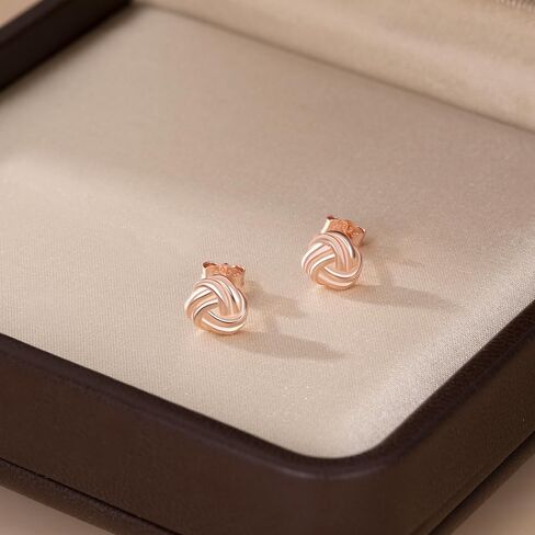 SLUYNZ الصلبة 925 فضة الحب عقدة أقراط للنساء المراهقات الحد الأدنى وأقراط آخر in Kuwait
