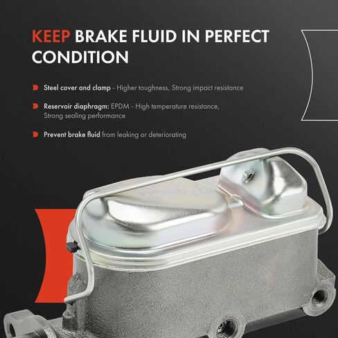 A-Premium Brake Master Cylinder Compatible with Ford Vehicles - For F-150, For F-250, F-100, For Bronco, E-100 Econoline, E-100 Econoline Club Wagon, E-150 Econoline Club Wagon, E-150 Econoline in Saudi Arabia