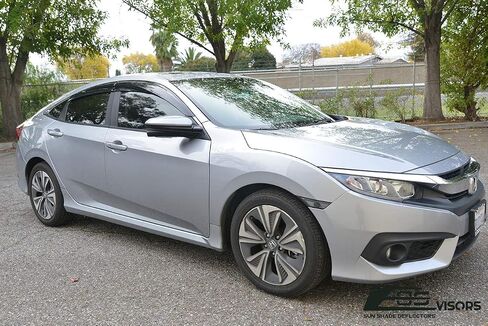 بديل لسيارة هوندا سيفيك X سيدان 2016-2021 موديلات هوندا انسايت 2019-الحاضر | أقنعة EOS Mugen Style JDM فتحات جانبية بلون الدخان وحارفات النوافذ وواقي المطر in Saudi Arabia