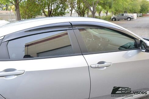 بديل لسيارة هوندا سيفيك X سيدان 2016-2021 موديلات هوندا انسايت 2019-الحاضر | أقنعة EOS Mugen Style JDM فتحات جانبية بلون الدخان وحارفات النوافذ وواقي المطر in Saudi Arabia
