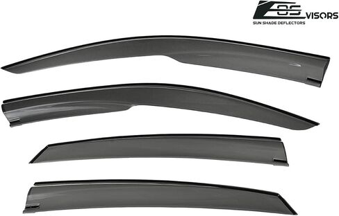 بديل لسيارة هوندا سيفيك X سيدان 2016-2021 موديلات هوندا انسايت 2019-الحاضر | أقنعة EOS Mugen Style JDM فتحات جانبية بلون الدخان وحارفات النوافذ وواقي المطر in Saudi Arabia