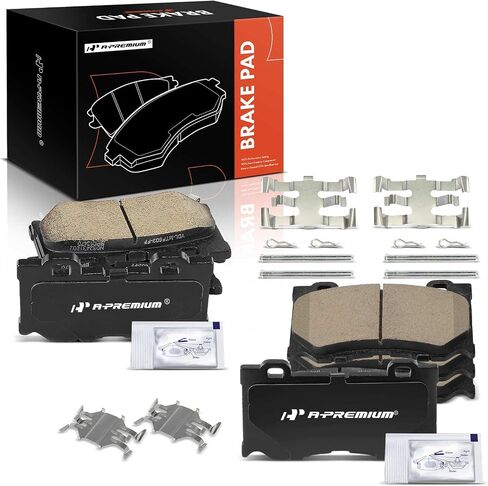 A-Premium Front and Rear Ceramic Disc Brake Pads Set Compatible with Infiniti and Nissan Models - Q50/Q70 2014-2019, Q60 2017-2019, QX70 2014, 370Z 09-19, Q70L 15-19, G37 08-13, FX50, M37, M56, 8 Pcs in Saudi Arabia