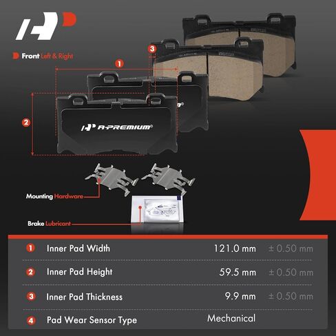 A-Premium Front and Rear Ceramic Disc Brake Pads Set Compatible with Infiniti and Nissan Models - Q50/Q70 2014-2019, Q60 2017-2019, QX70 2014, 370Z 09-19, Q70L 15-19, G37 08-13, FX50, M37, M56, 8 Pcs in Saudi Arabia