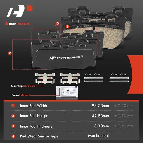 A-Premium Front and Rear Ceramic Disc Brake Pads Set Compatible with Infiniti and Nissan Models - Q50/Q70 2014-2019, Q60 2017-2019, QX70 2014, 370Z 09-19, Q70L 15-19, G37 08-13, FX50, M37, M56, 8 Pcs in Saudi Arabia