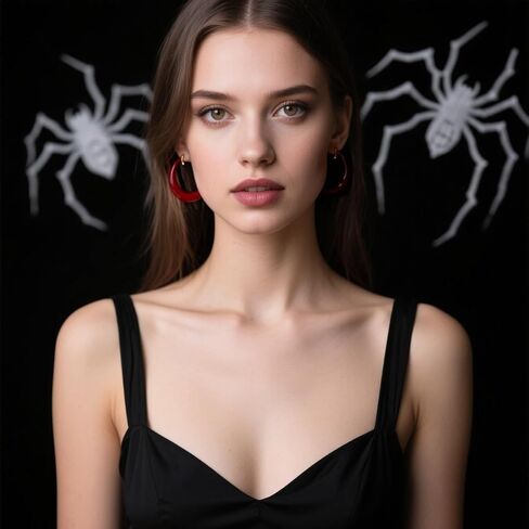Colorful Hoop Earrings for Women Vintage Red Hoop Dangle Earrings Matte 80s 90s Large Round Loop Earring Neon Christmas Party Wedding Accessories in Saudi Arabia