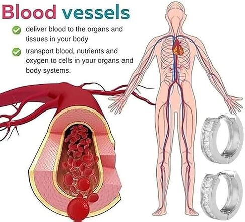 حلق هيستون اللمفاوي للنساء، Lovefinity™ Honorable Joy Halolux Lymphvity Magnetotherapy Magnetotherapy Germanium أقراط هوب مجوهرات هدايا in Kuwait