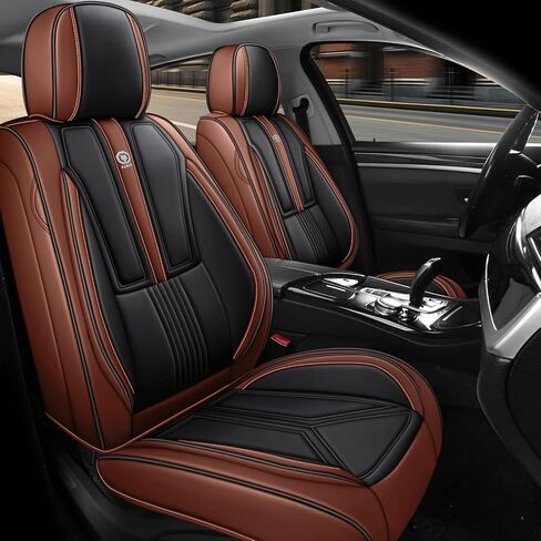 Car Seat Covers Front Set for Honda Accord 2000-2024,Leather Seat Cover for Car,Waterproof Seat Protector Vehicle Seat Cushions Automotive Seat Protector(2 seat,Black&Red) in Saudi Arabia