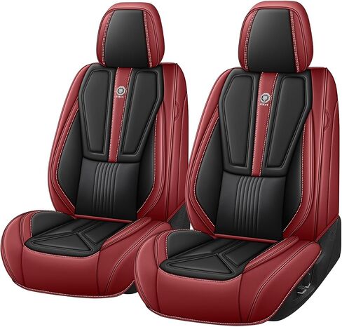 Car Seat Covers Front Set for Honda Accord 2000-2024,Leather Seat Cover for Car,Waterproof Seat Protector Vehicle Seat Cushions Automotive Seat Protector(2 seat,Black&Red) in Saudi Arabia