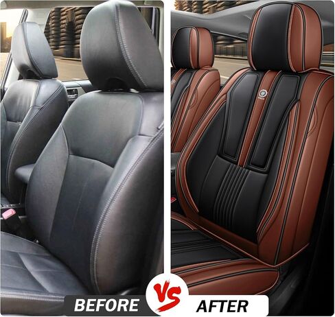 Car Seat Covers Front Set for Honda Accord 2000-2024,Leather Seat Cover for Car,Waterproof Seat Protector Vehicle Seat Cushions Automotive Seat Protector(2 seat,Black&Red) in Saudi Arabia