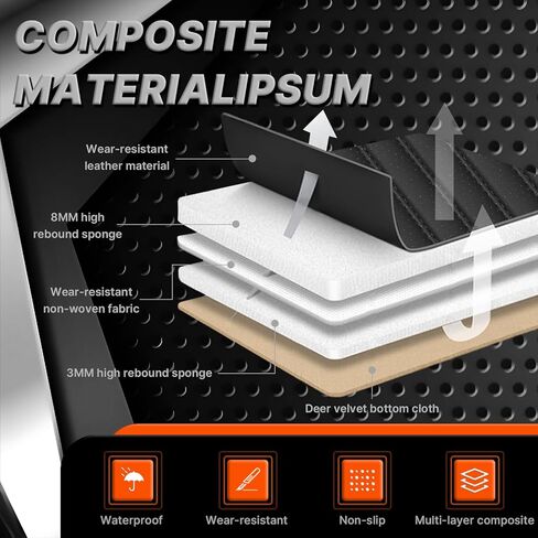 أغطية مقاعد السيارة مناسبة لسيارة Toyota Tundra 2000-2025 - وسادة جلدية قابلة للتنفس، مجموعة أمامية فاخرة للتبريد، مضادة للانزلاق وتصميم ممتاز (أسود وأزرق) in Kuwait