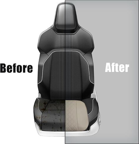 Car Front Seat Cover, 21"×22" Luxury PU Leather Auto Seat Protection Cover, Comfortable Anti Slip Front Bottom Seat Cushion with Full Wrap, Universal Car Accessories (Black) in Saudi Arabia