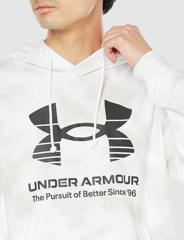 سترة بغطاء رأس UA Rival Terry Novelty من Under Armour - 1377185-100 - أبيض/رمادي ضبابي/أسود - L in Saudi Arabia