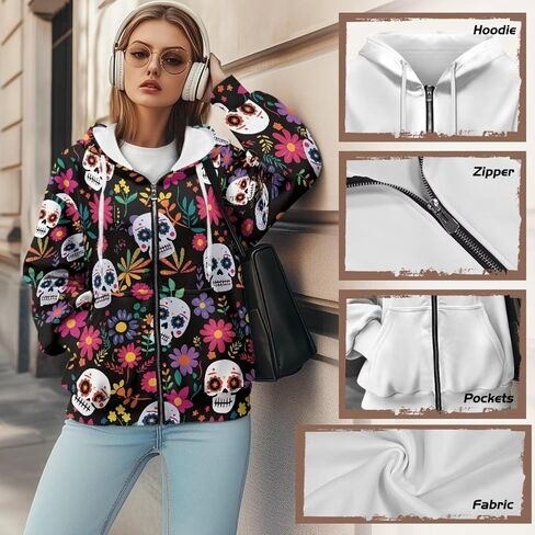 Womens Oversized Hoodie with Zipper Pockets Hooded Gradient Sweatshirt Women Zip Up Sweater Women Size XS-4XL in Saudi Arabia