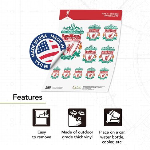 Desert Cactus Liverpool FC Stickers Decal Vinyl English Anfield Football Soccer Laptop Water Bottle Car Scrapbook (Type 3-2) in Saudi Arabia