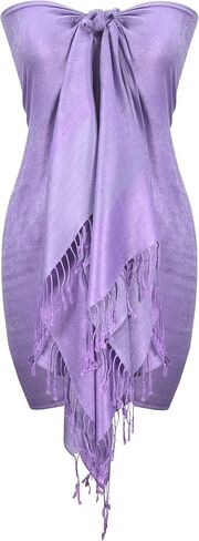 Peach Couture Elegant Vintage Two Color Jacquard Paisley Pashmina Shawl Wrap in Saudi Arabia