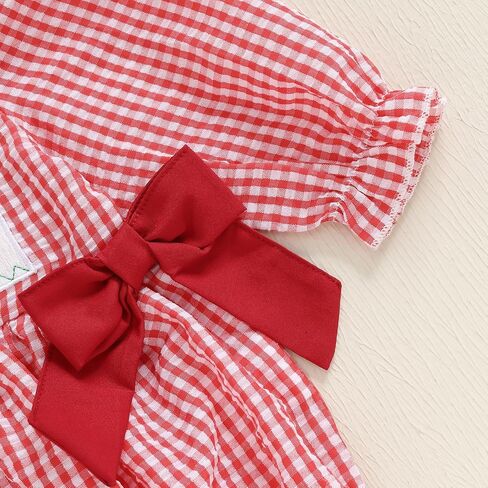 Smocked Baby Girl Clothes Christmas Romper Gingerbread Man Long Sleeve Smocked Jumpsuits Bow Headband Outfits in Kuwait