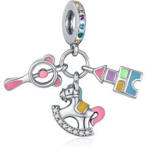 Mom to Be Gift Charm for Bracelets,Sterling Silver S925 Celebration Gender Reveal Necklaces Bead Pregnancy Gifts for First Time Moms Expecting Women Pregnant Wife Mother's Day Christmas Birthday in Kuwait