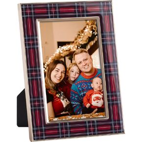 إطار صورة عيد الميلاد eletecpro مقاس 4×6 مع غطاء زجاجي حقيقي، إطار صورة من المينا للجدار أو سطح الطاولة للعرض الأفقي أو الرأسي، مثالي لحفلات عيد الميلاد، والعطلات، بيضاوي، عبوة واحدة in Kuwait