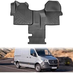 Floor Mats Compatible with Mercedes Benz Sprinter 2500/3500 2019-2025 with 1st Row Bucket Seats Cargo Van TPE Floor Liners Replacement for 2019-2025 Mercedes Benz Sprinter Accessories in Saudi Arabia