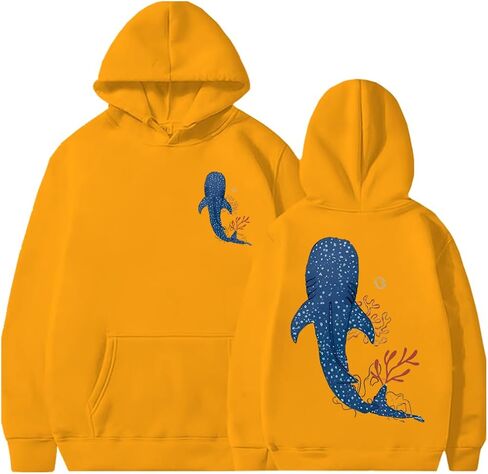 سويت شيرت نسائي من Whale Ocean، سويت شيرت Whale Shark للنساء عندما تمر عبر المياه العميقة، قميص مسيحي بأكمام طويلة in Saudi Arabia