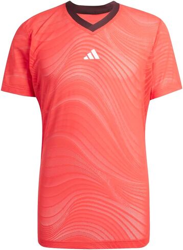adidas Mens Pro Climacool + Mesh Freelift Short Sleeve Tennis Casual Tops Casual Breathable - Red in Saudi Arabia