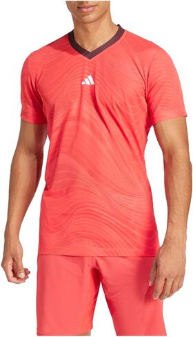 adidas Mens Pro Climacool + Mesh Freelift Short Sleeve Tennis Casual Tops Casual Breathable - Red in Saudi Arabia