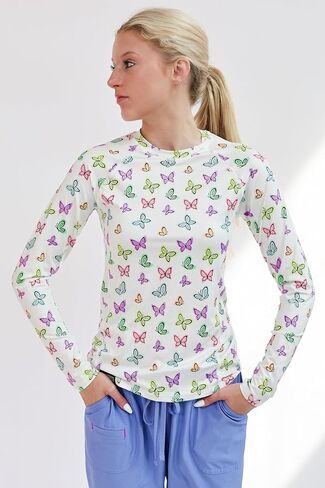 Women’s Athletic Underscrub Top – Long Sleeve, Base Layer, Multicolor Designs, Breathable, Stretch Fabric. in Saudi Arabia