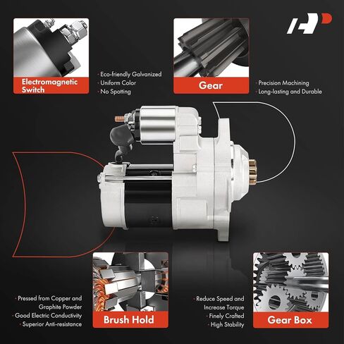 A-Premium Starter Motor Compatible with Chevrolet Silverado 2500HD, Silverado 3500, Express 2500 3500 4500, C4500 C5500 Kodiak & GMC Sierra, Savana & Hummer H1, 12V 2.2KW 9T CW in Saudi Arabia