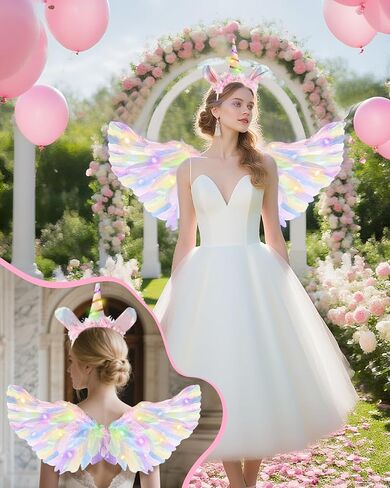 Angel Wings with LED Lights & Halo for Adults Kids, Light Up Feather Wings Costume for Halloween, Christmas in Saudi Arabia